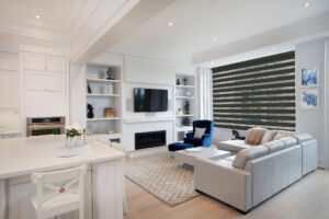 Interior of brand new Living room of brand new luxury home in Toronto, Canada.