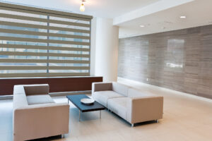 A modern sitting area.