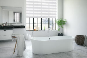 Bathtub in the modern interior